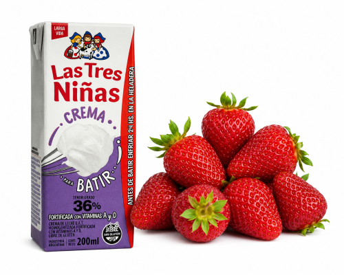 Frutillas + Crema Batir   - Frutas y Verduras