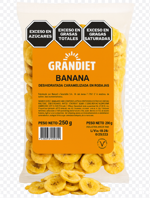 Banana Deshidratada Caramelizada - Saludables